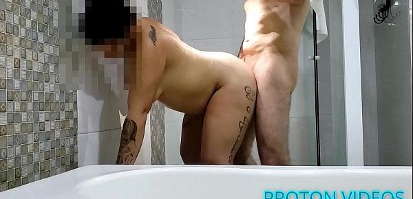  Backstage shower with married bow bitch wife